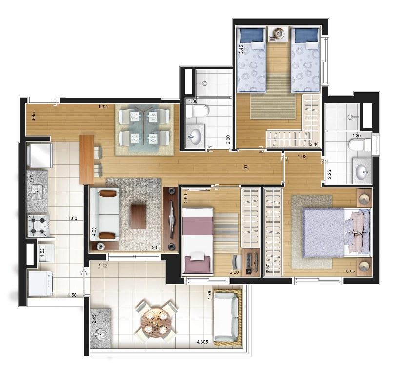 Apartamento, 2 quartos, 57 m² - Foto 24