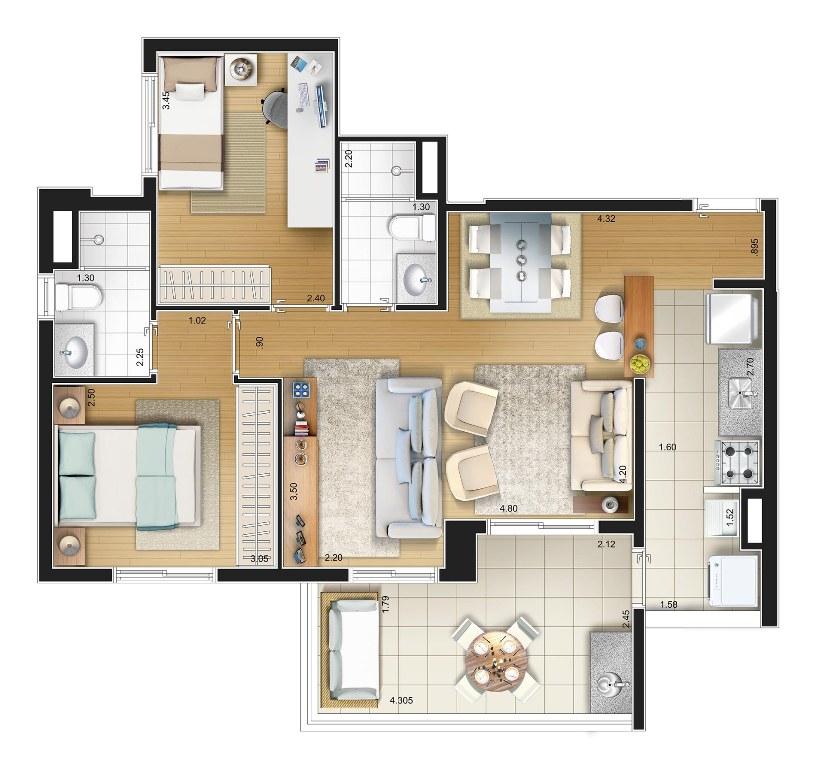 Apartamento, 2 quartos, 57 m² - Foto 28