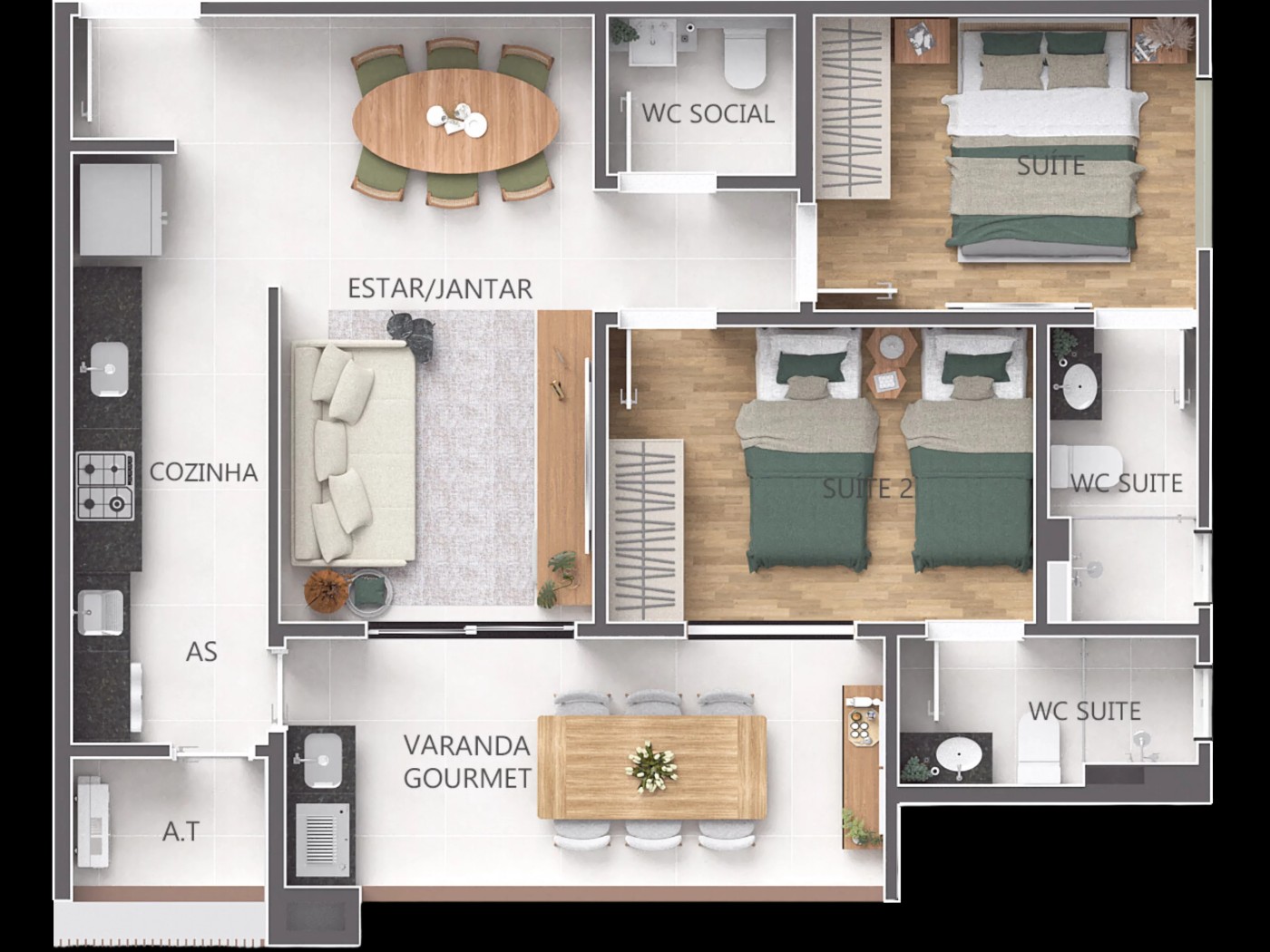 Apartamento, 2 quartos, 75 m² - Foto 10