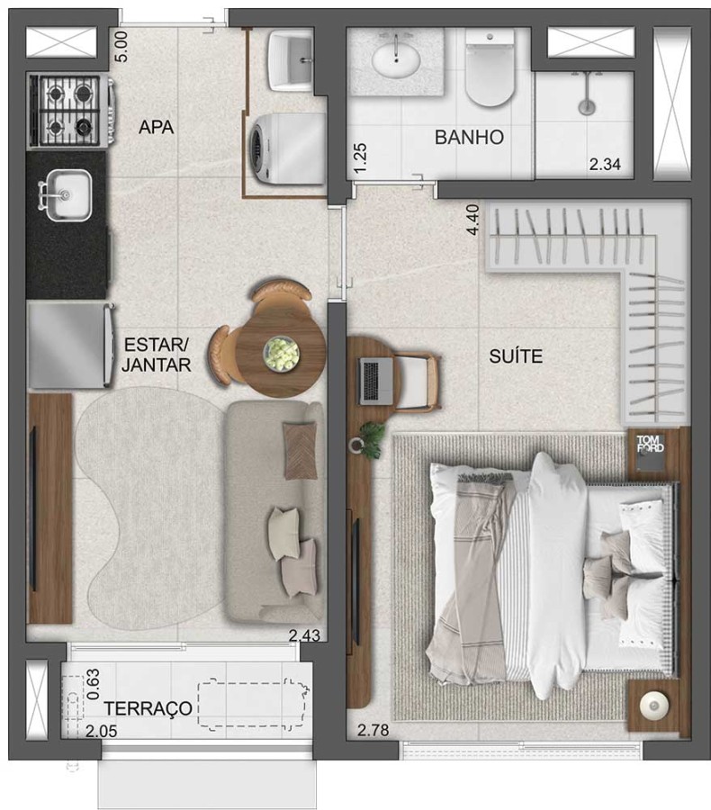 Apartamento, 1 quarto, 33 m² - Foto 31